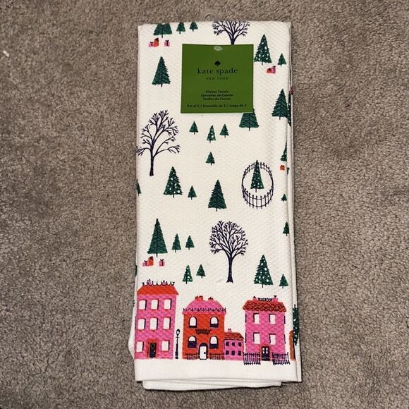 Kate ♠️ Spade Set of Two Holiday Towels! - Picture 1 of 5